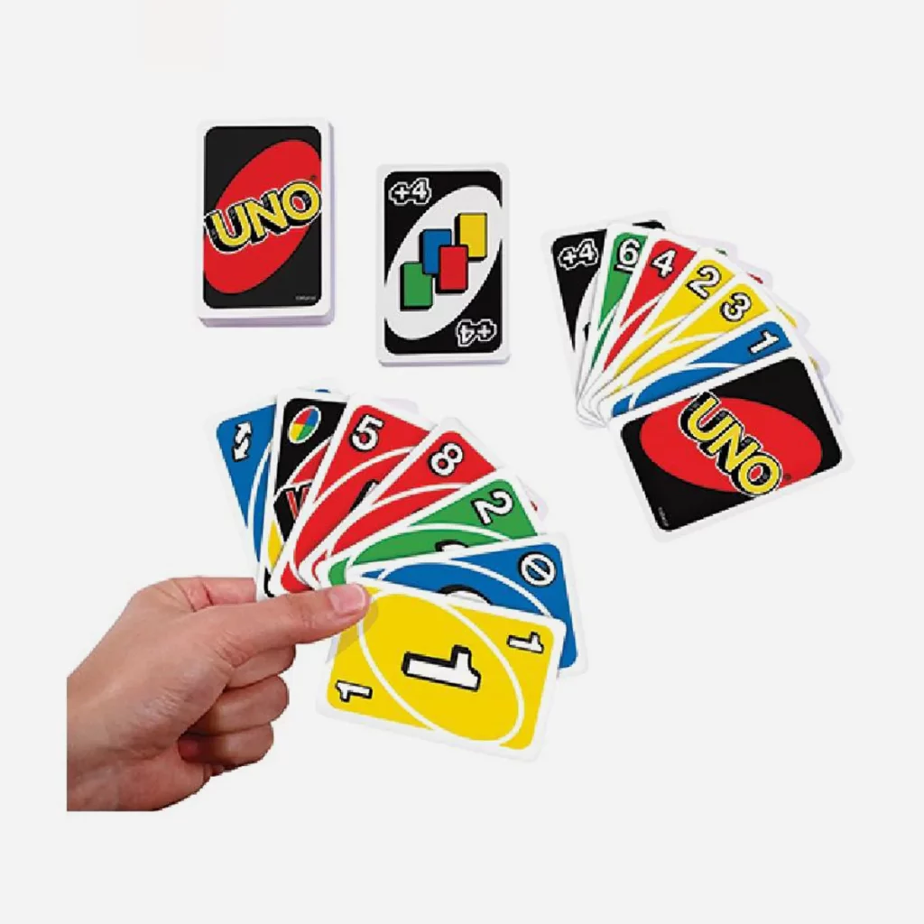 uno game cards in hand 