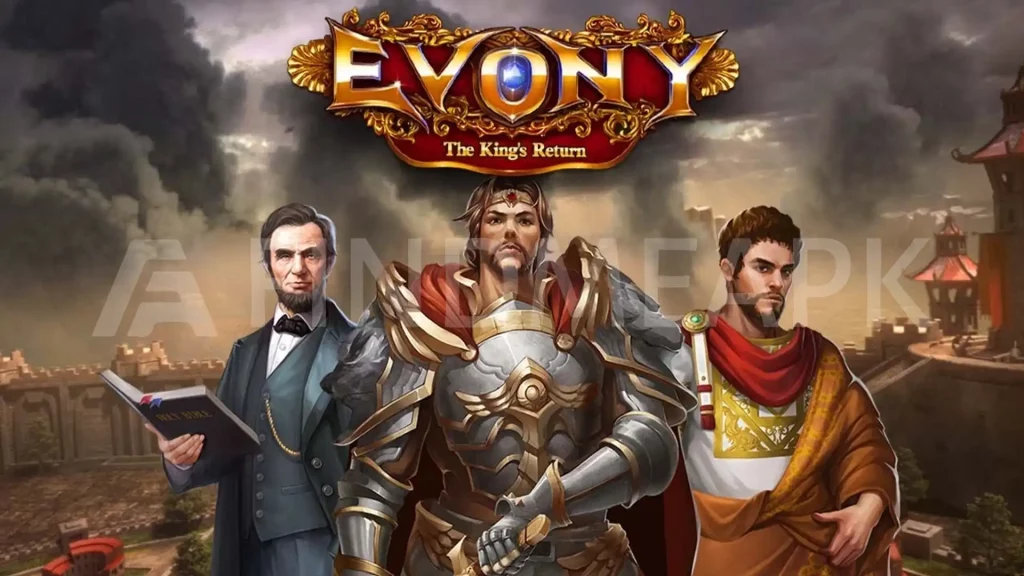 Welcome page of Evony MOD APK